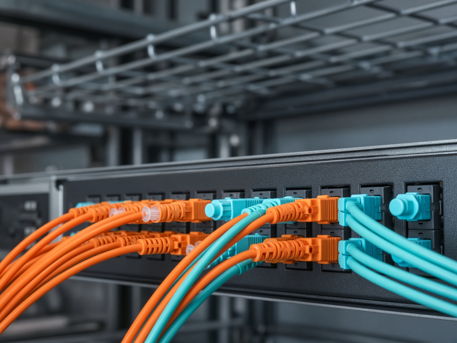 Fibre cabling pulled during a data-centre decommission